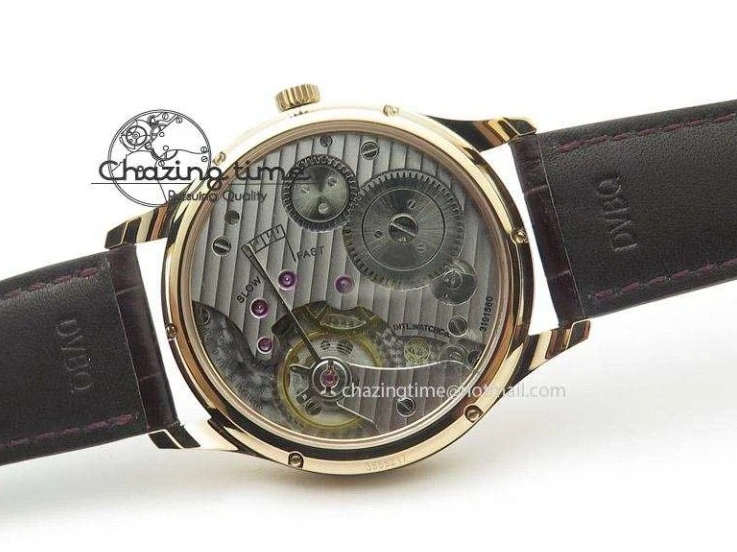 MIROTIME 0207 Compact Portuguese IW545409 RG ZF 1:1 Best Edition White Dial On Brown Leather Strap A 7336